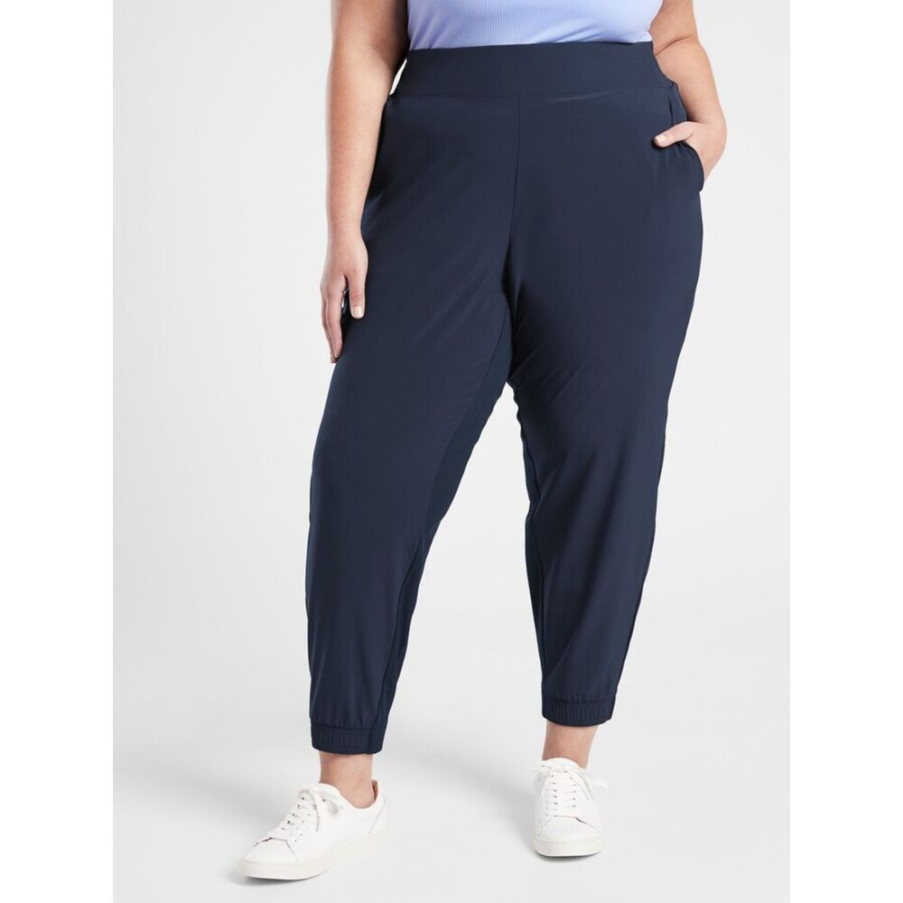 ATHLETA Navy Blue Brooklyn Mid Rise Jogger Pants Size 26
